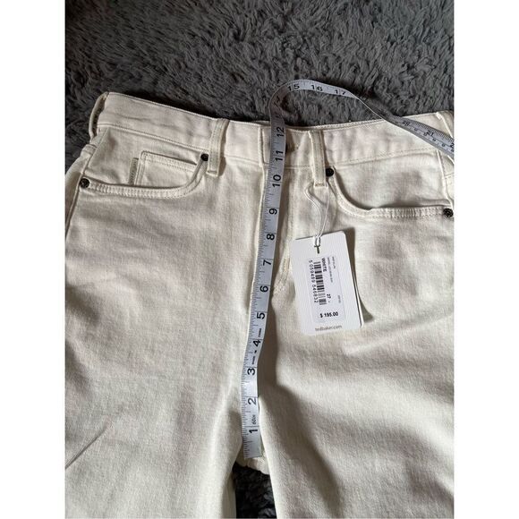 NWT Ted baker white barrel leg denim jeans size 27 - Picture 8 of 9
